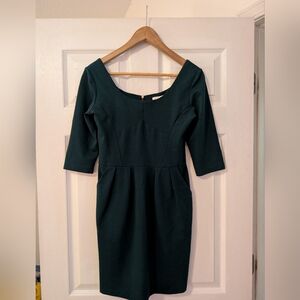 Amanda Uprichard Dark Green Long Sleeve Dress